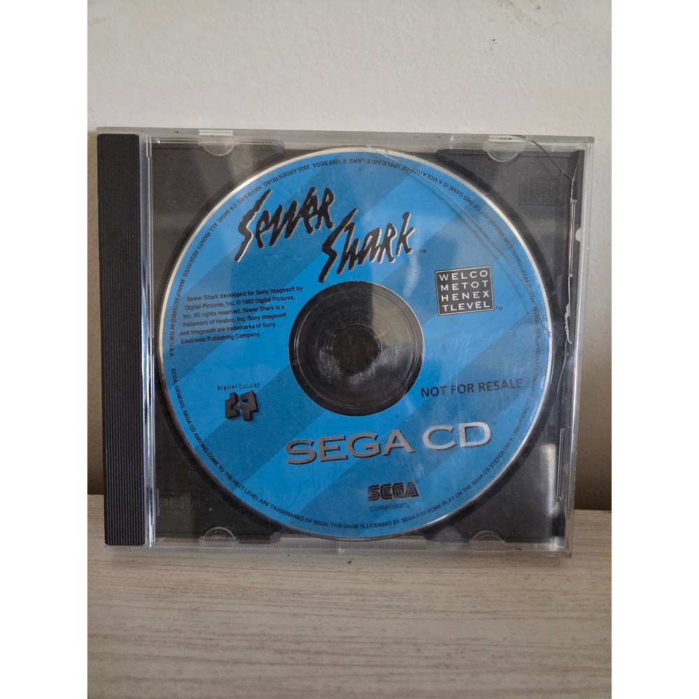 Sewer Shark Sega CD Not For Resale Blue Disc FMV Rail Shooter 1992 CDRM1095270